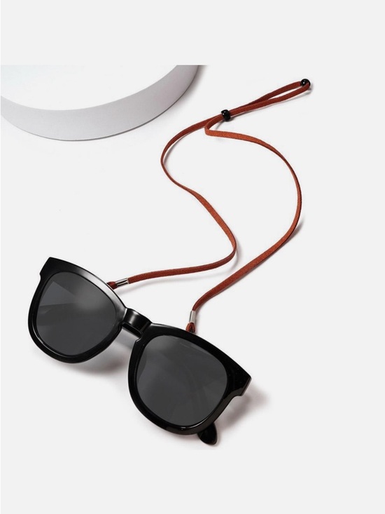 Accessories - Brown Leather Suede Glasses Lanyard Strap